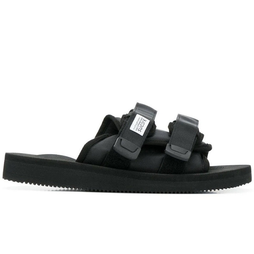 SUICOKE Moto Cab Slip-On Slides Mens Size 6 OG-056CAB-BLK Black Sandals Slippers